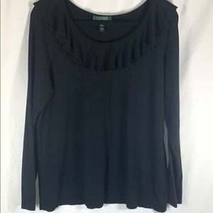Ralph Lauren Ruffle-Neck Sweater